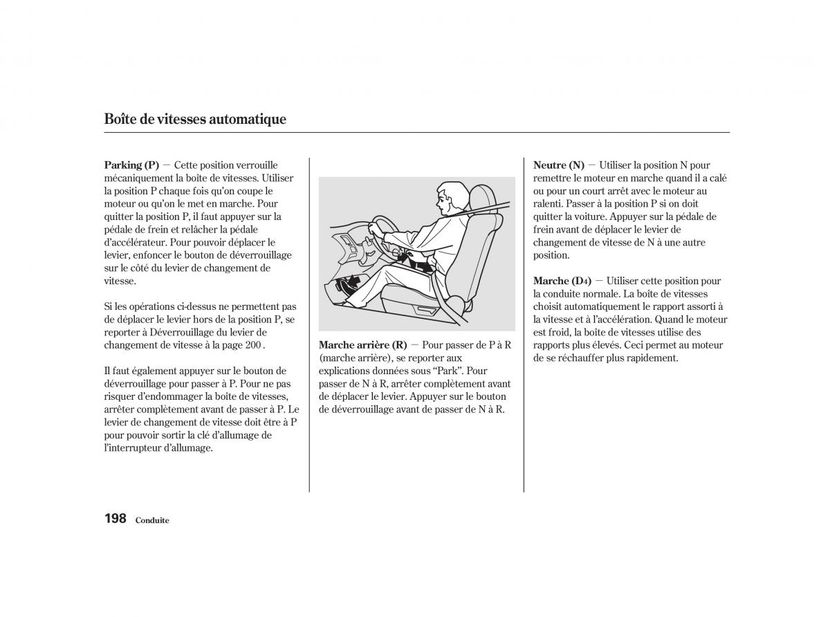 Honda Accord VI manuel du proprietaire / page 197