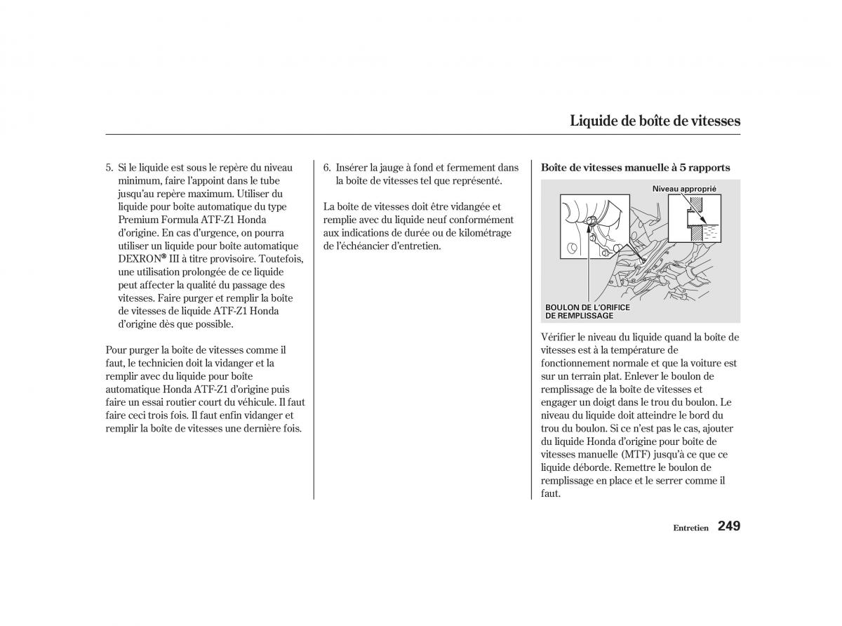 Honda Accord VI manuel du proprietaire / page 248