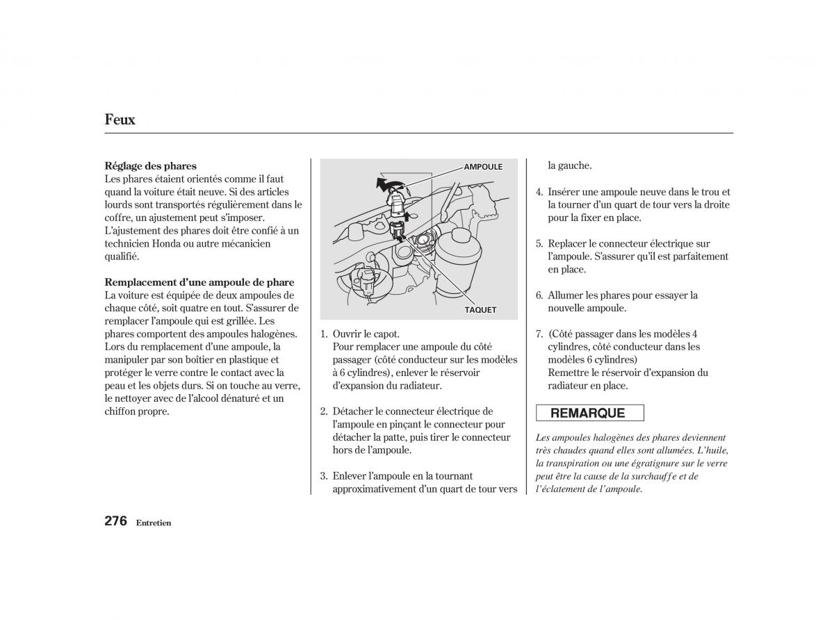 Honda Accord VI manuel du proprietaire / page 275