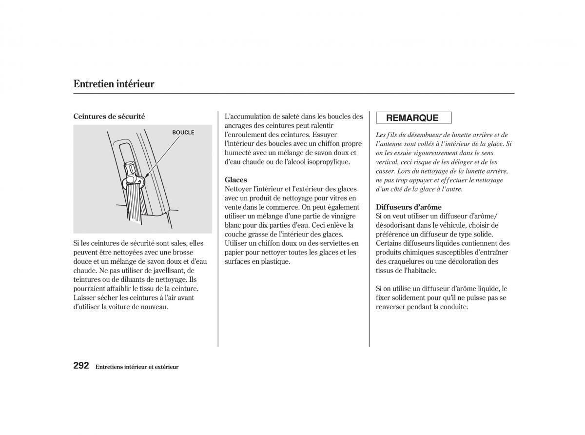 Honda Accord VI manuel du proprietaire / page 291