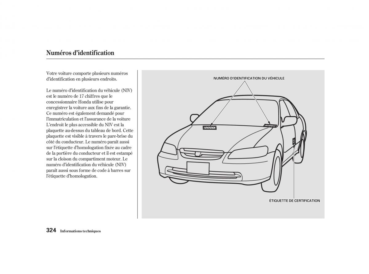 Honda Accord VI manuel du proprietaire / page 323