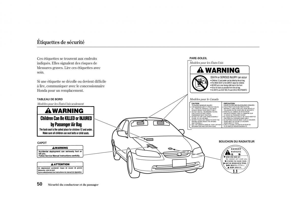 Honda Accord VI manuel du proprietaire / page 49