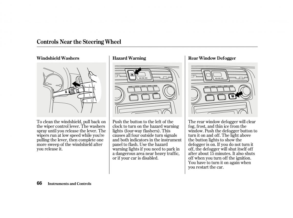 Honda Accord VI owners manual / page 65