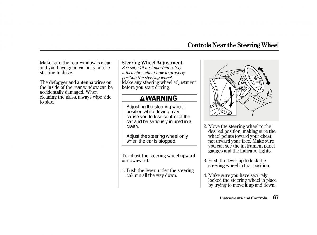 Honda Accord VI owners manual / page 66