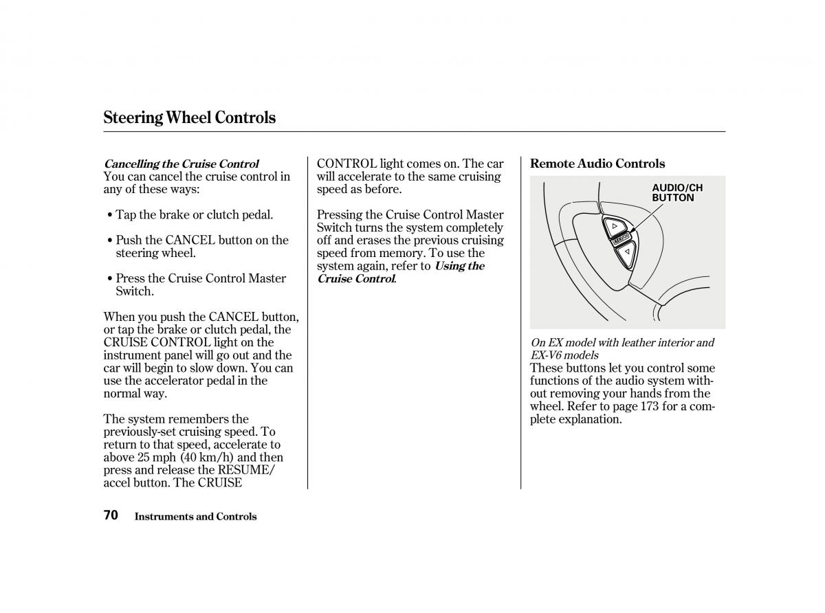 Honda Accord VI owners manual / page 69