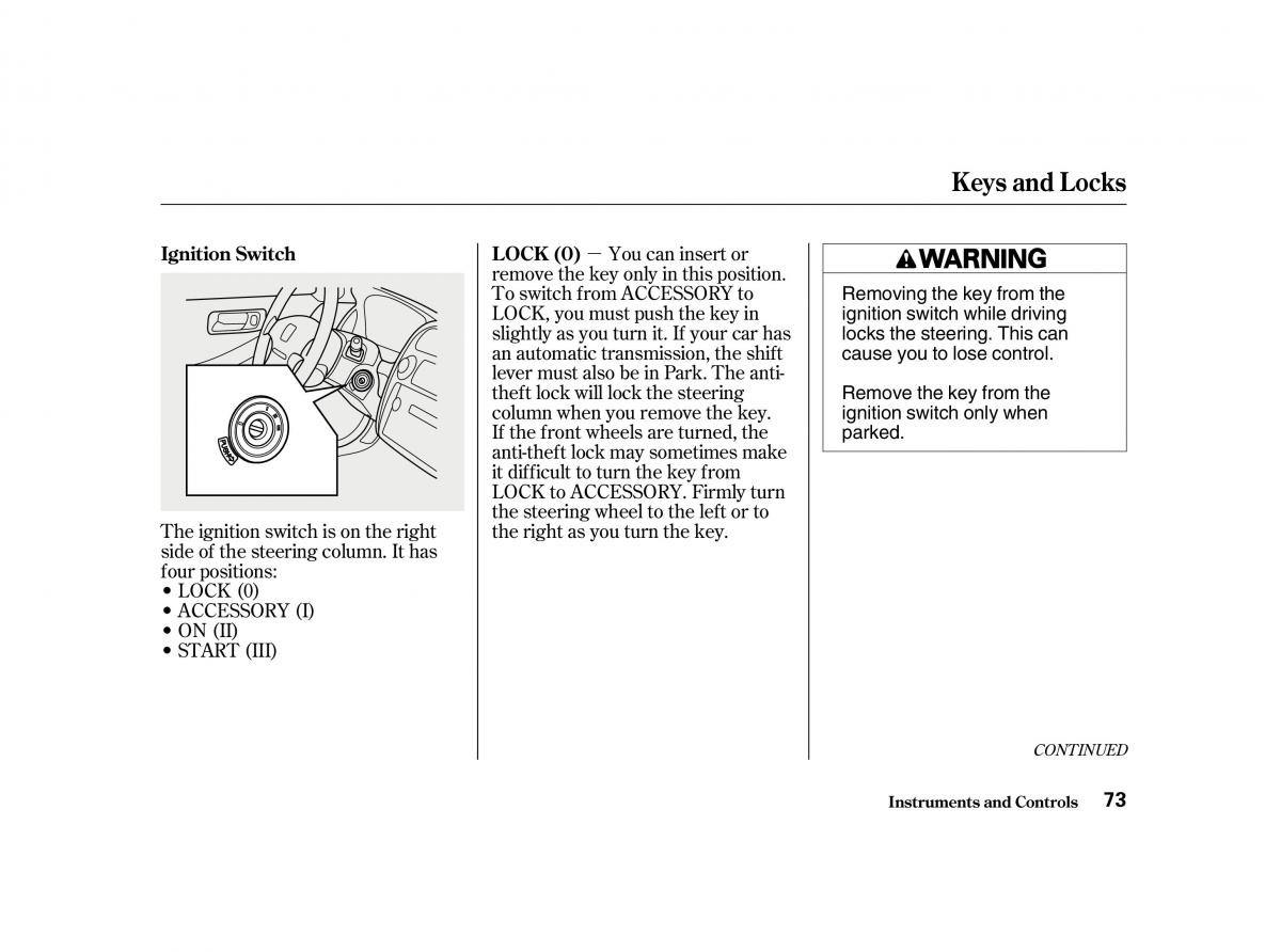 Honda Accord VI owners manual / page 72