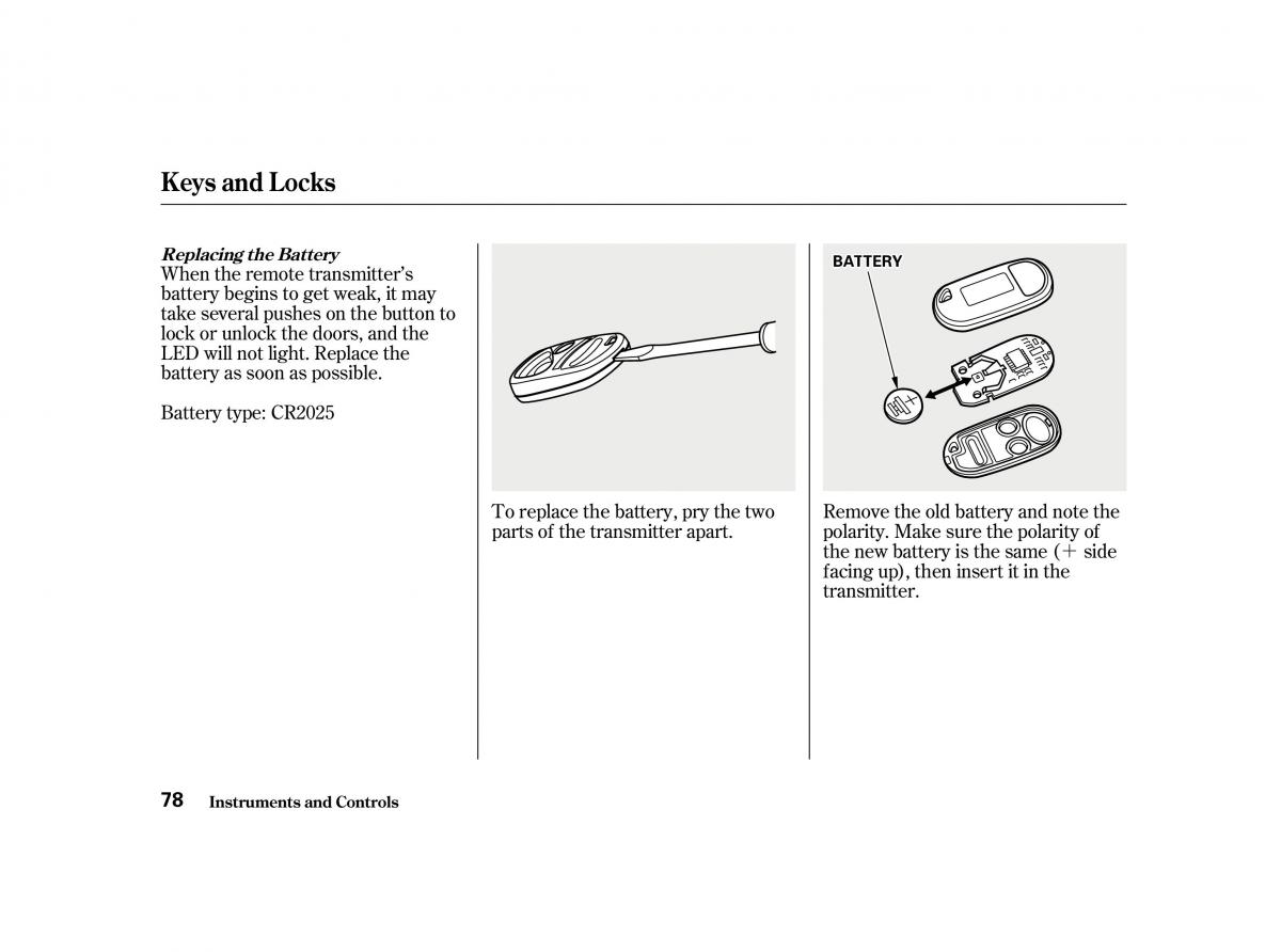 Honda Accord VI owners manual / page 77