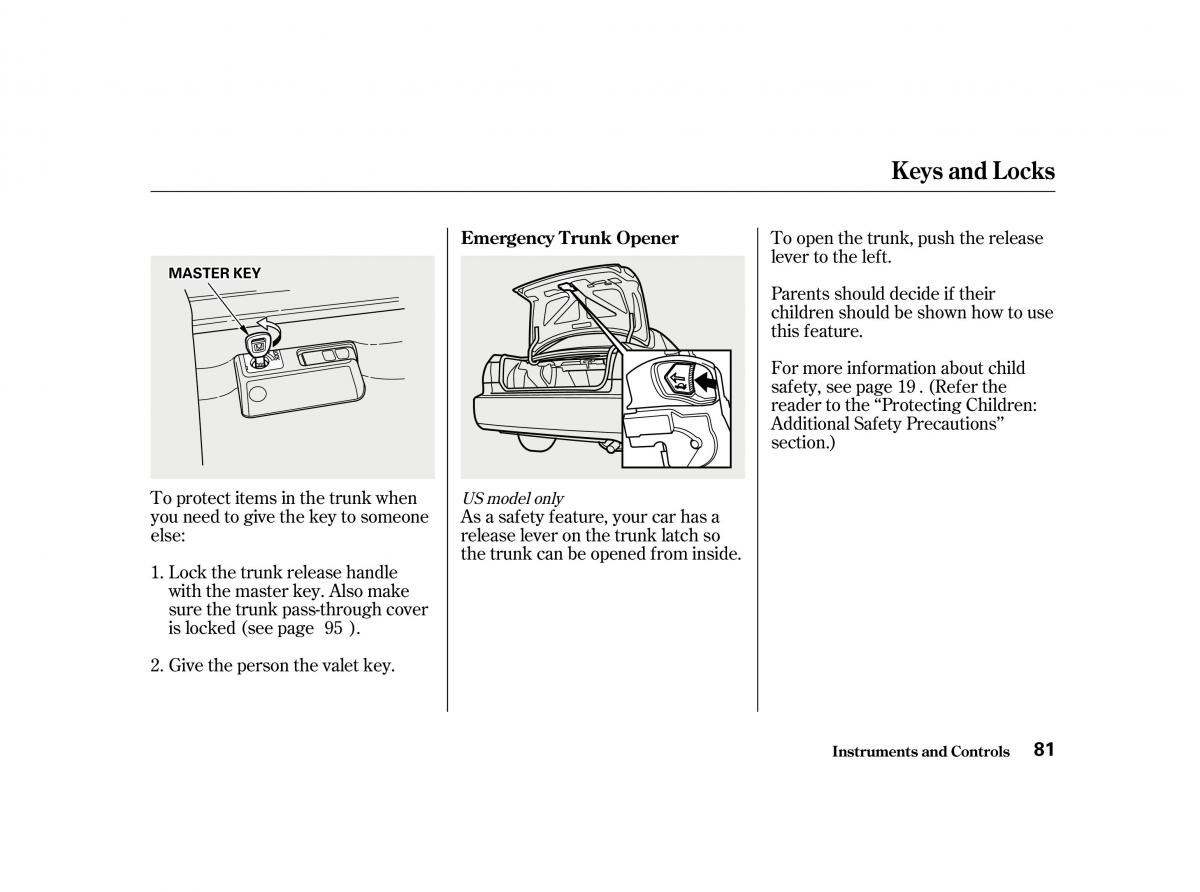 Honda Accord VI owners manual / page 80