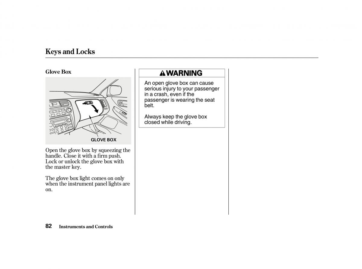 Honda Accord VI owners manual / page 81