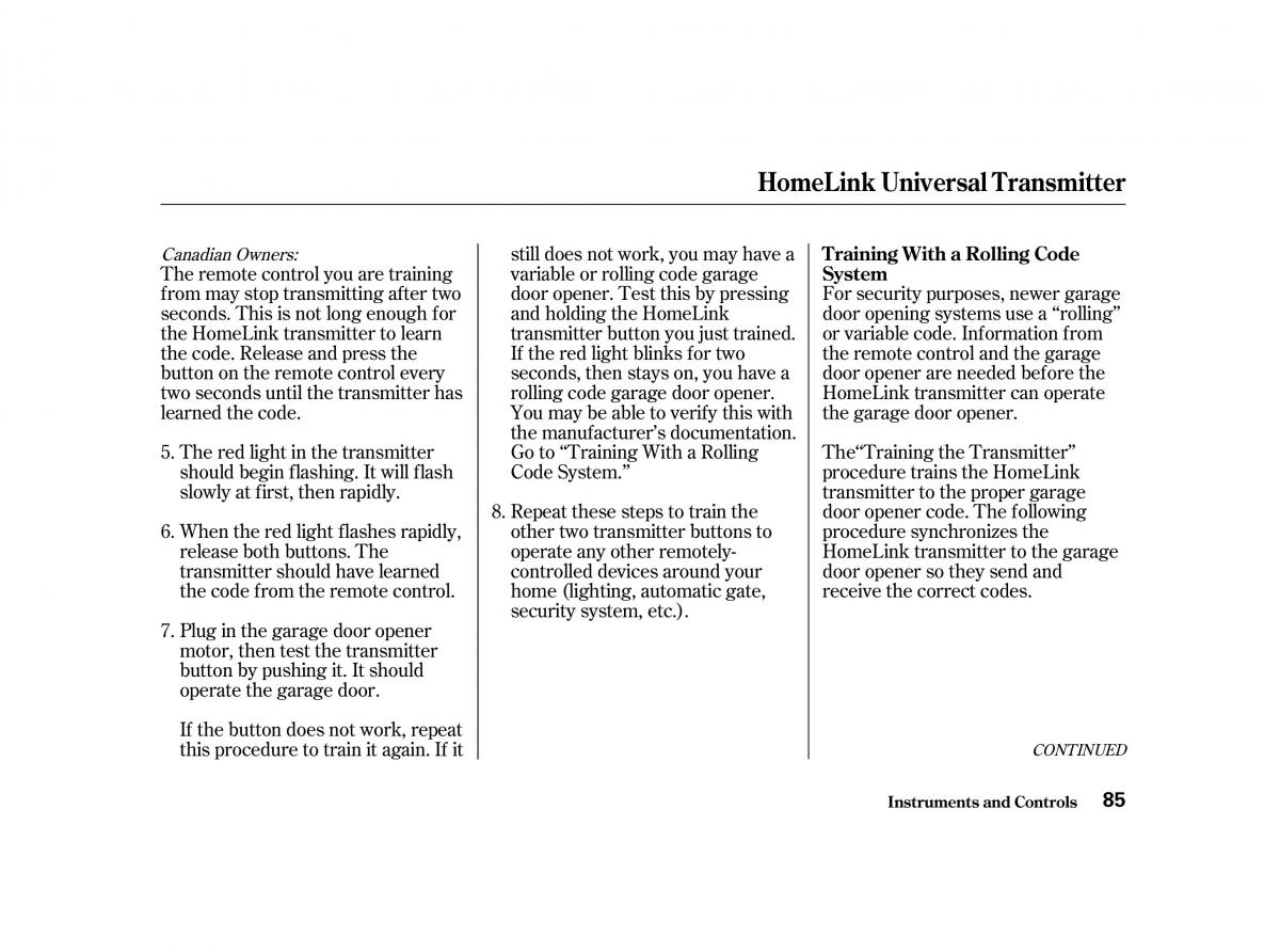 Honda Accord VI owners manual / page 84