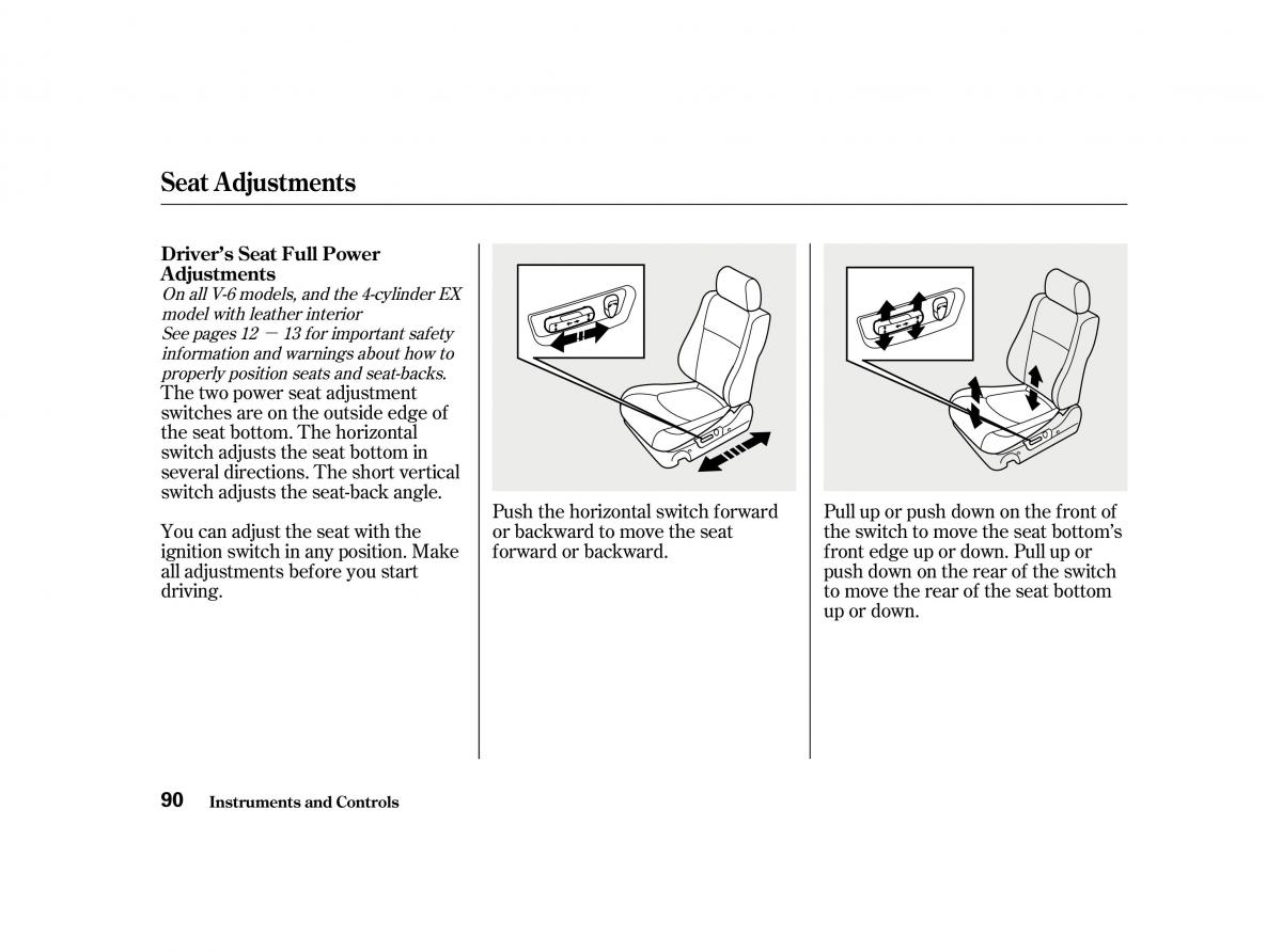 Honda Accord VI owners manual / page 89