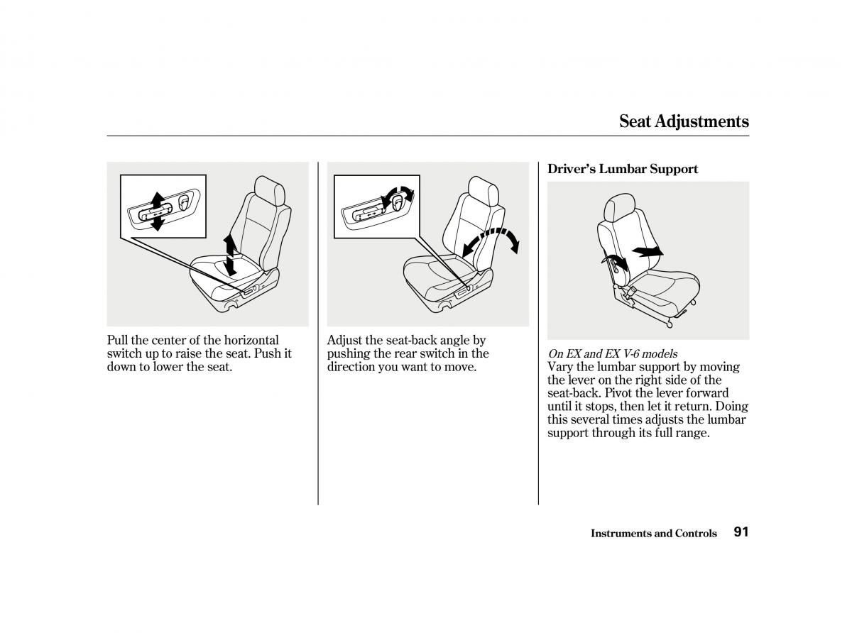 Honda Accord VI owners manual / page 90