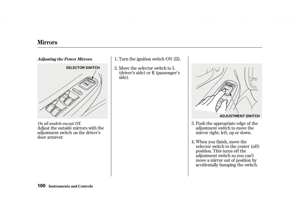 Honda Accord VI owners manual / page 99