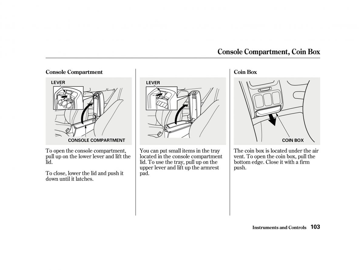 Honda Accord VI owners manual / page 102