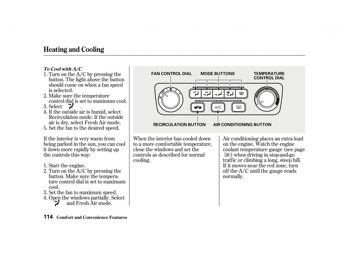 Honda Accord VI owners manual / page 113