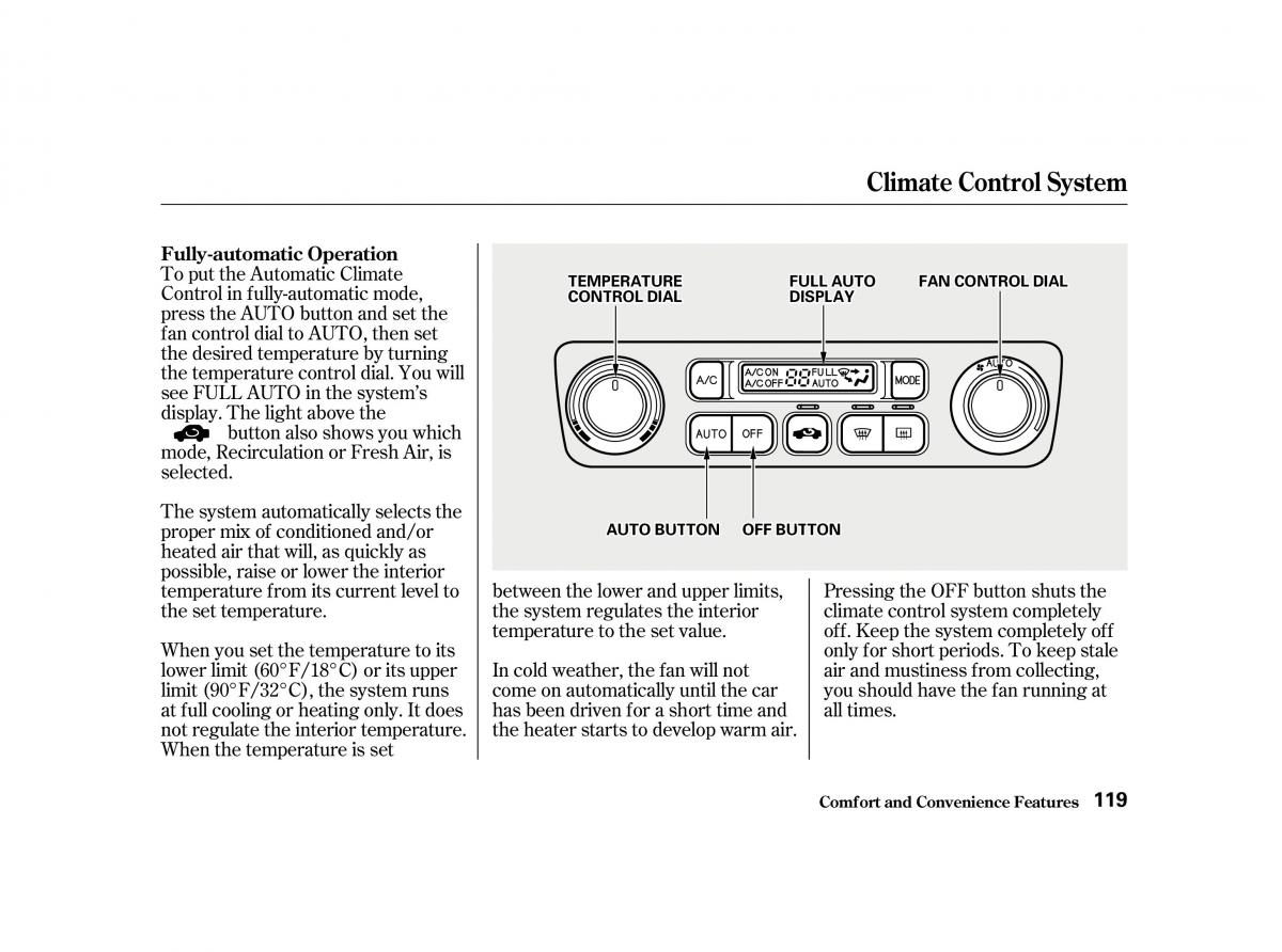 Honda Accord VI owners manual / page 118