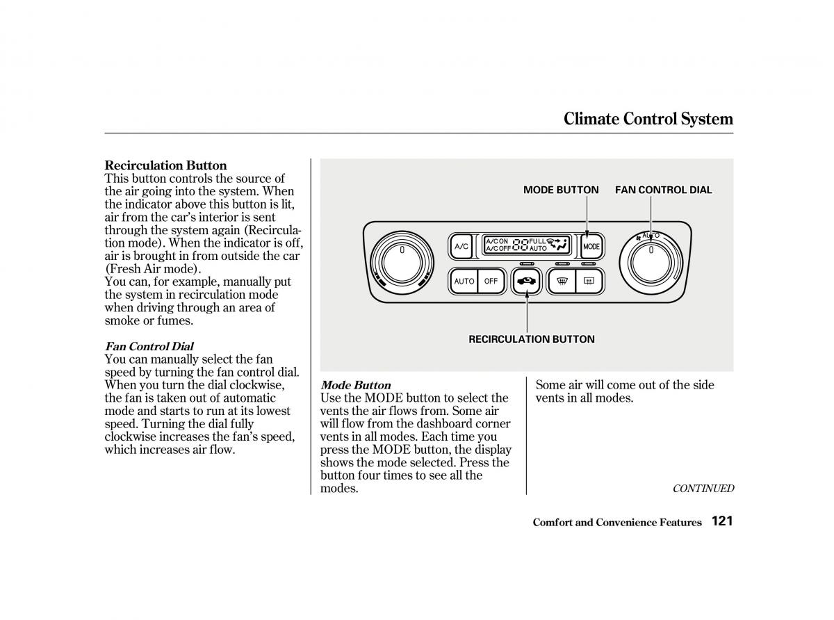 Honda Accord VI owners manual / page 120