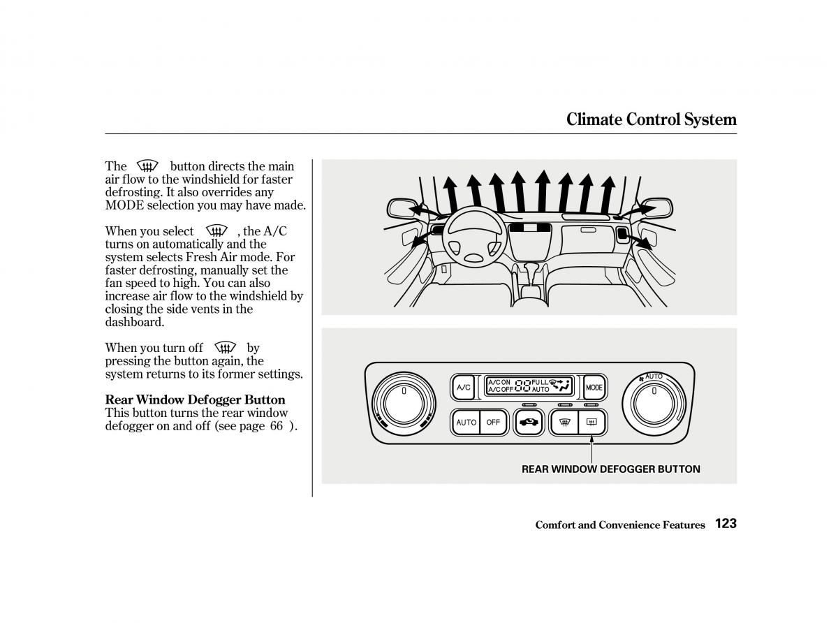 Honda Accord VI owners manual / page 122