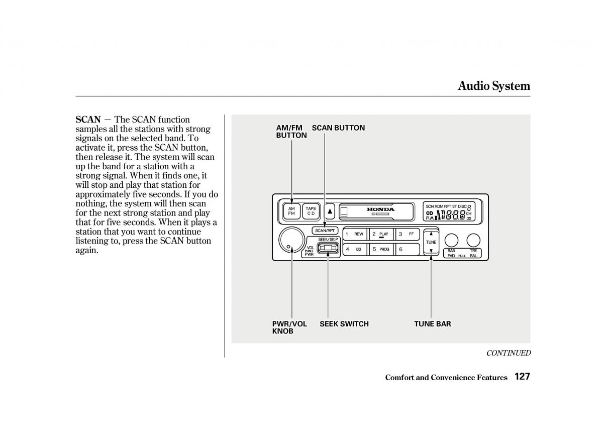 Honda Accord VI owners manual / page 126