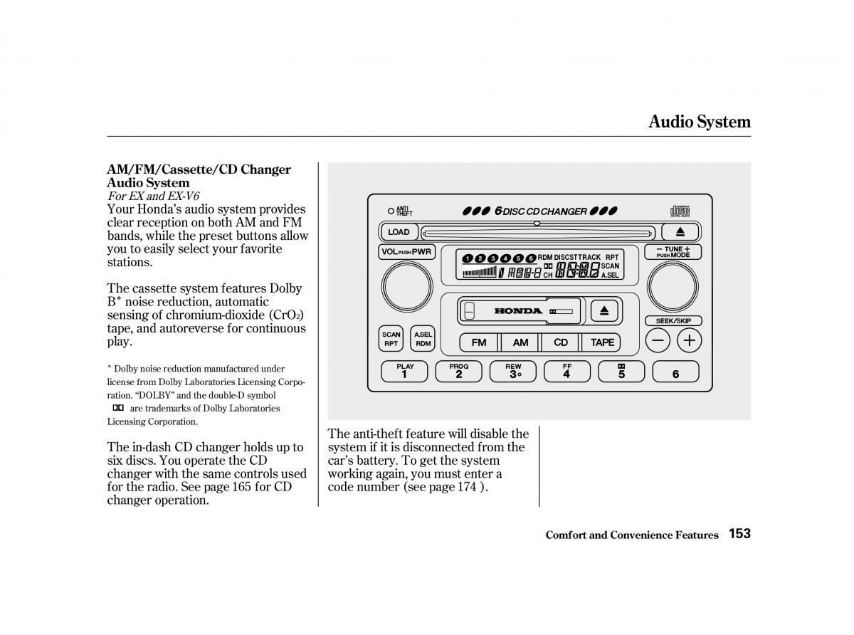 Honda Accord VI owners manual / page 152