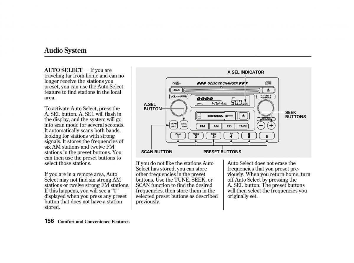 Honda Accord VI owners manual / page 155