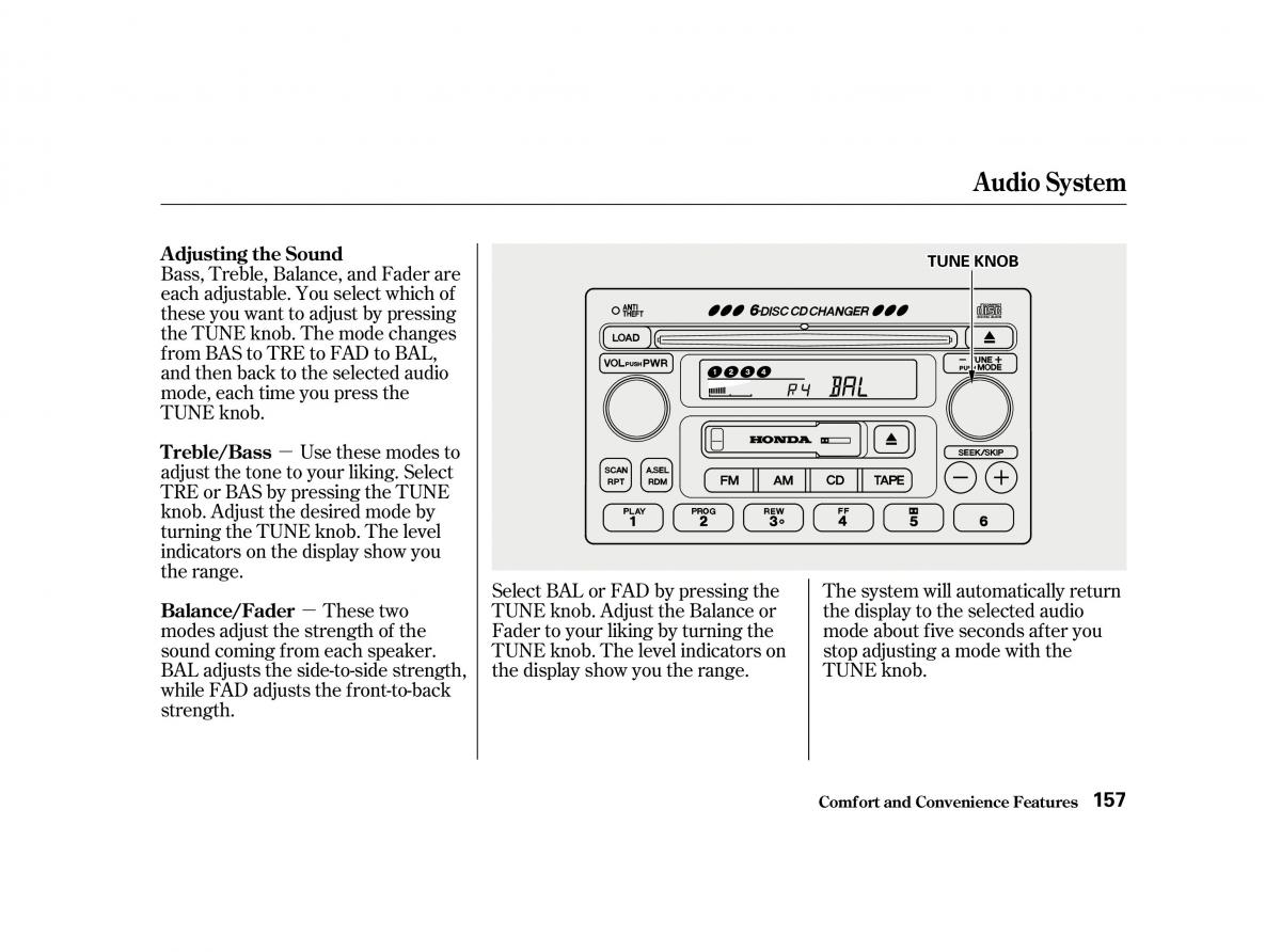 Honda Accord VI owners manual / page 156