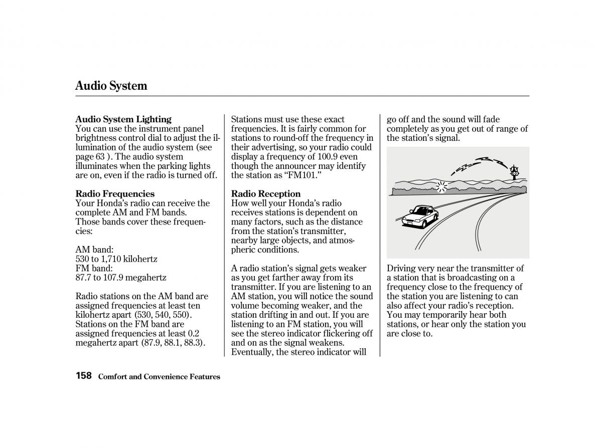 Honda Accord VI owners manual / page 157