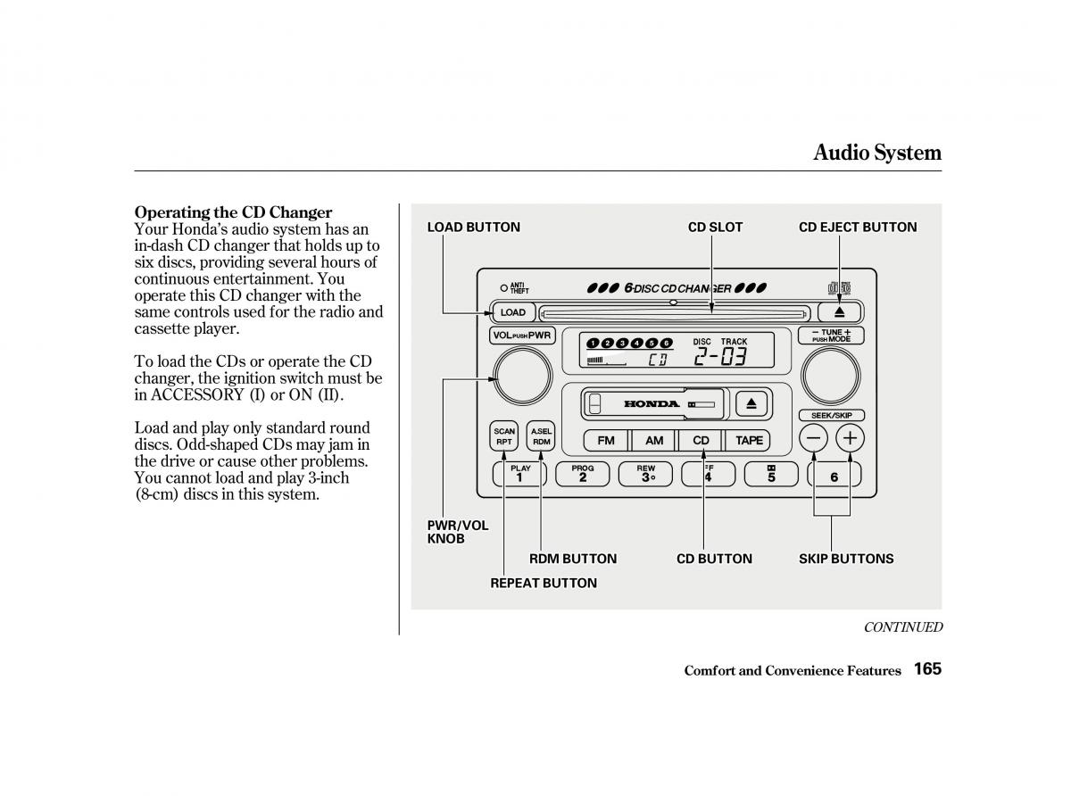 Honda Accord VI owners manual / page 164