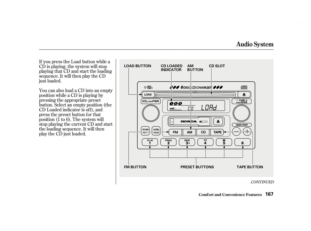 Honda Accord VI owners manual / page 166