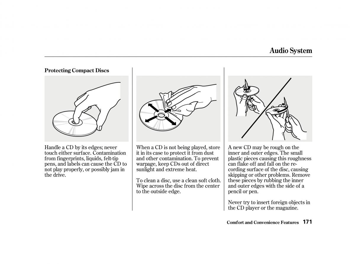 Honda Accord VI owners manual / page 170