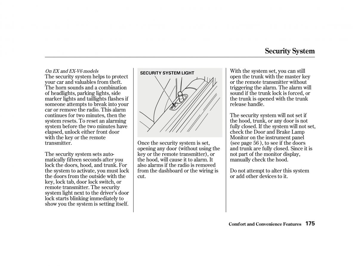 Honda Accord VI owners manual / page 174