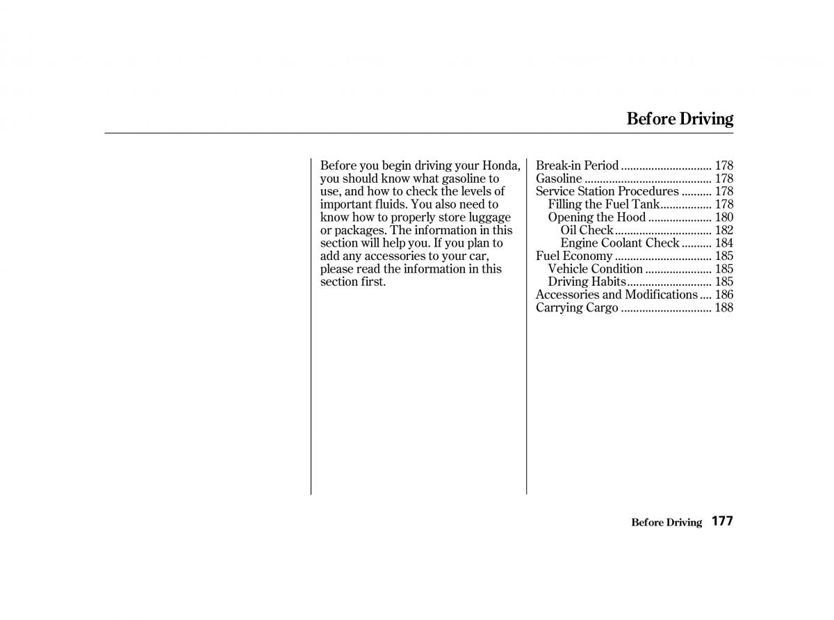 Honda Accord VI owners manual / page 176