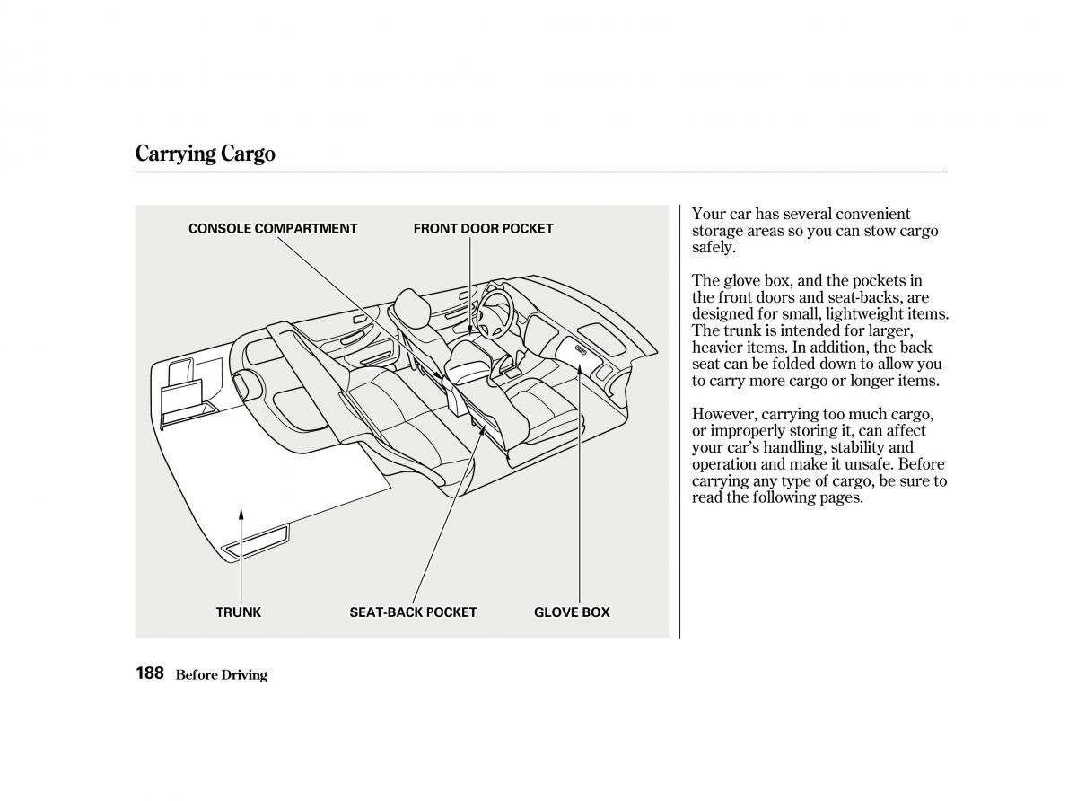 Honda Accord VI owners manual / page 187