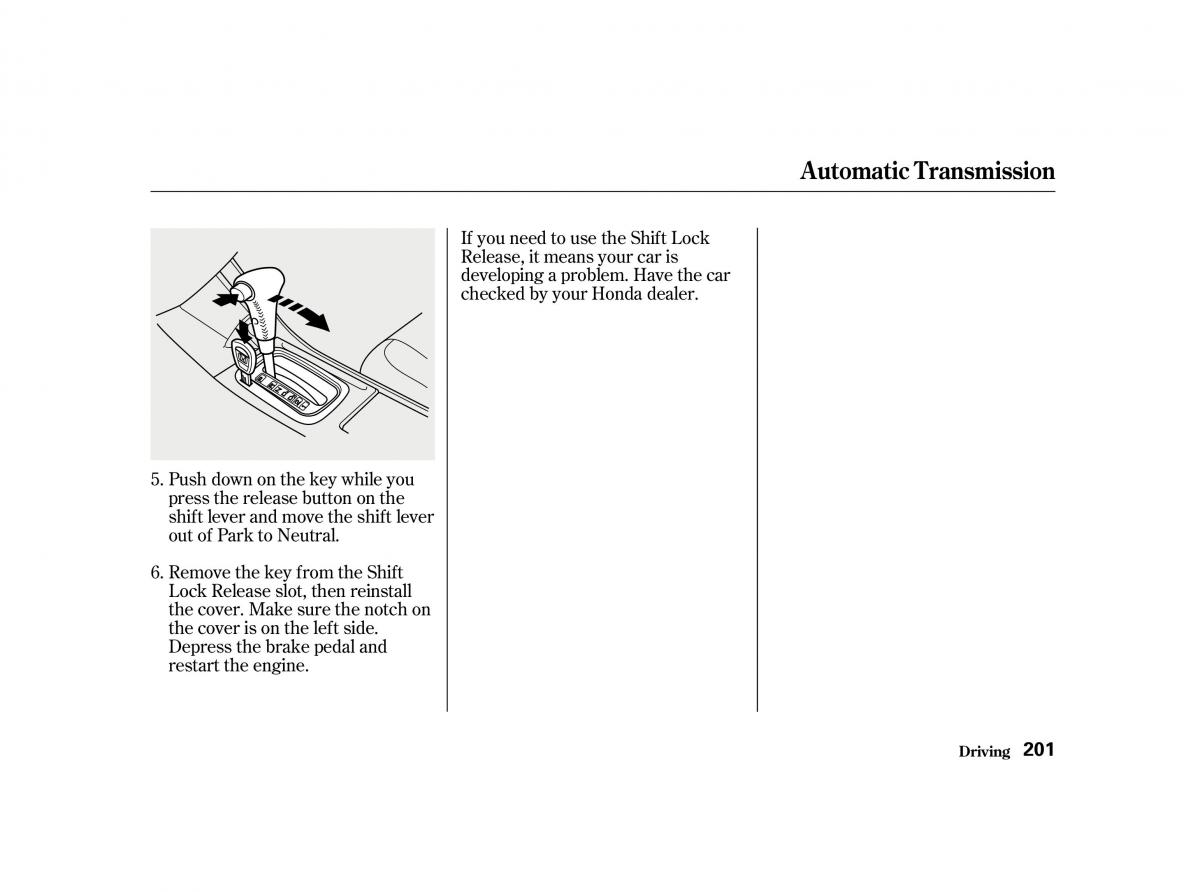 Honda Accord VI owners manual / page 200