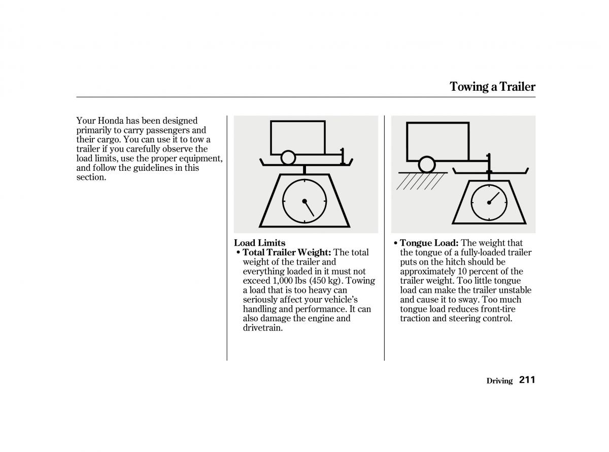 Honda Accord VI owners manual / page 210