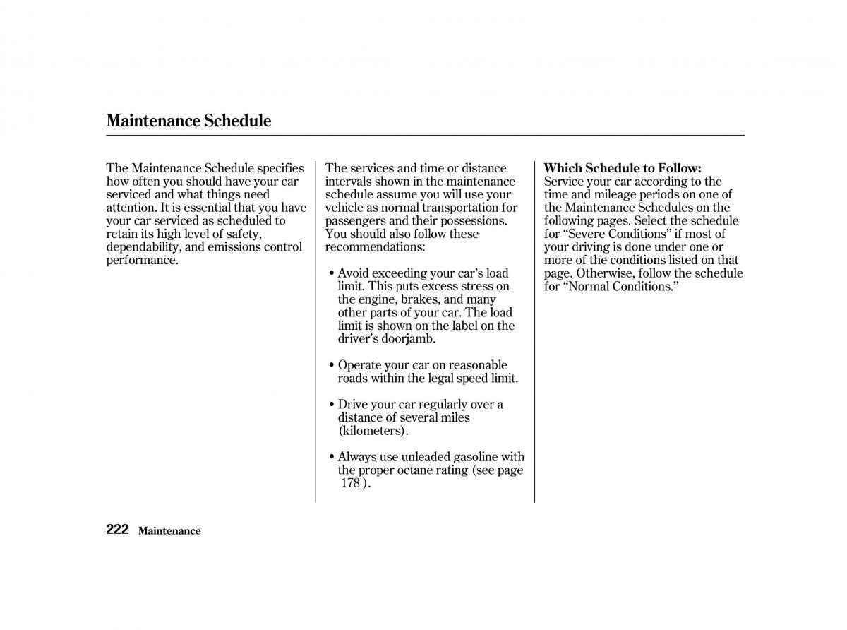 Honda Accord VI owners manual / page 221