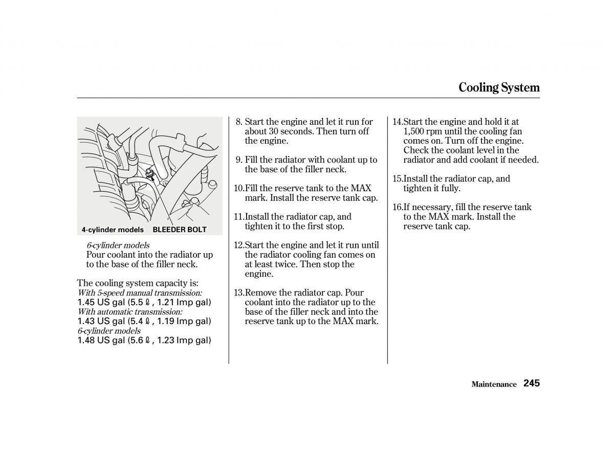 Honda Accord VI owners manual / page 244