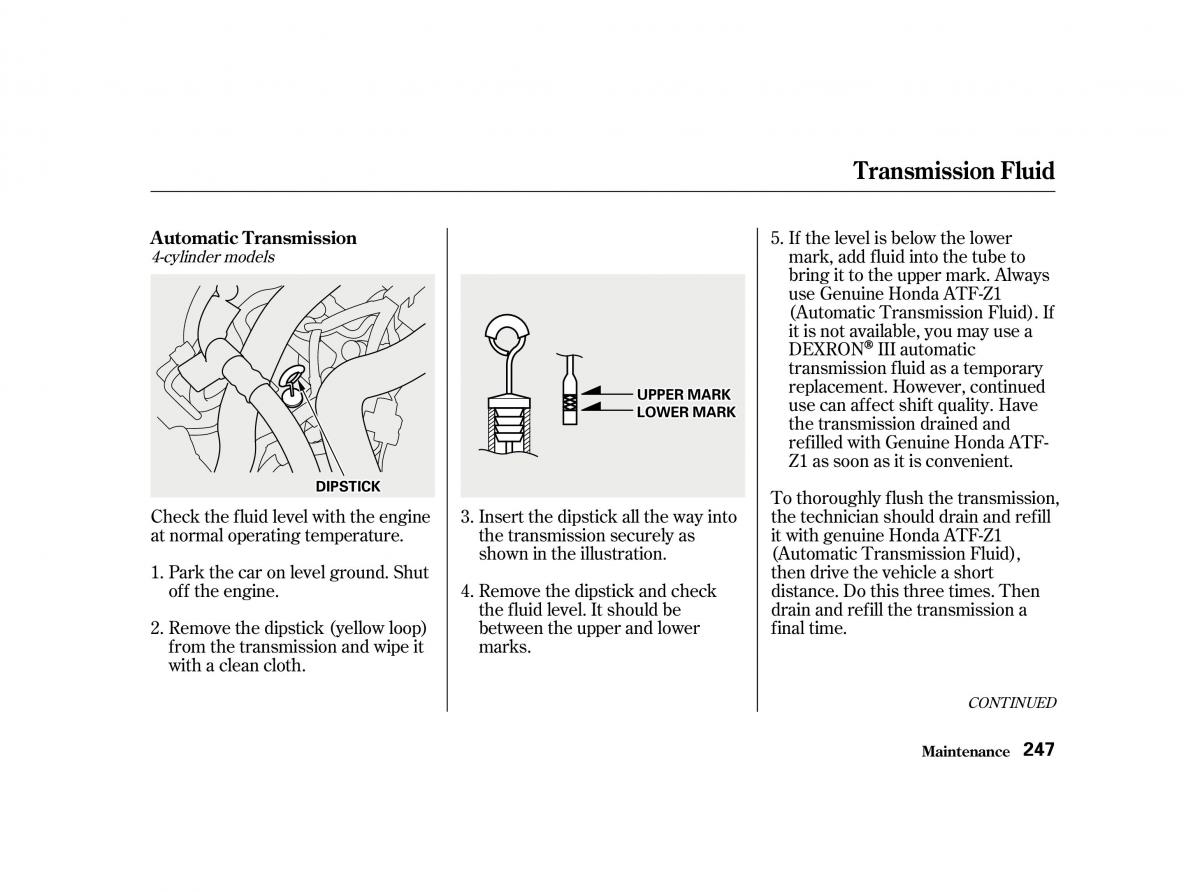 Honda Accord VI owners manual / page 246