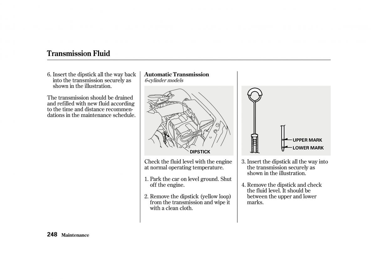 Honda Accord VI owners manual / page 247