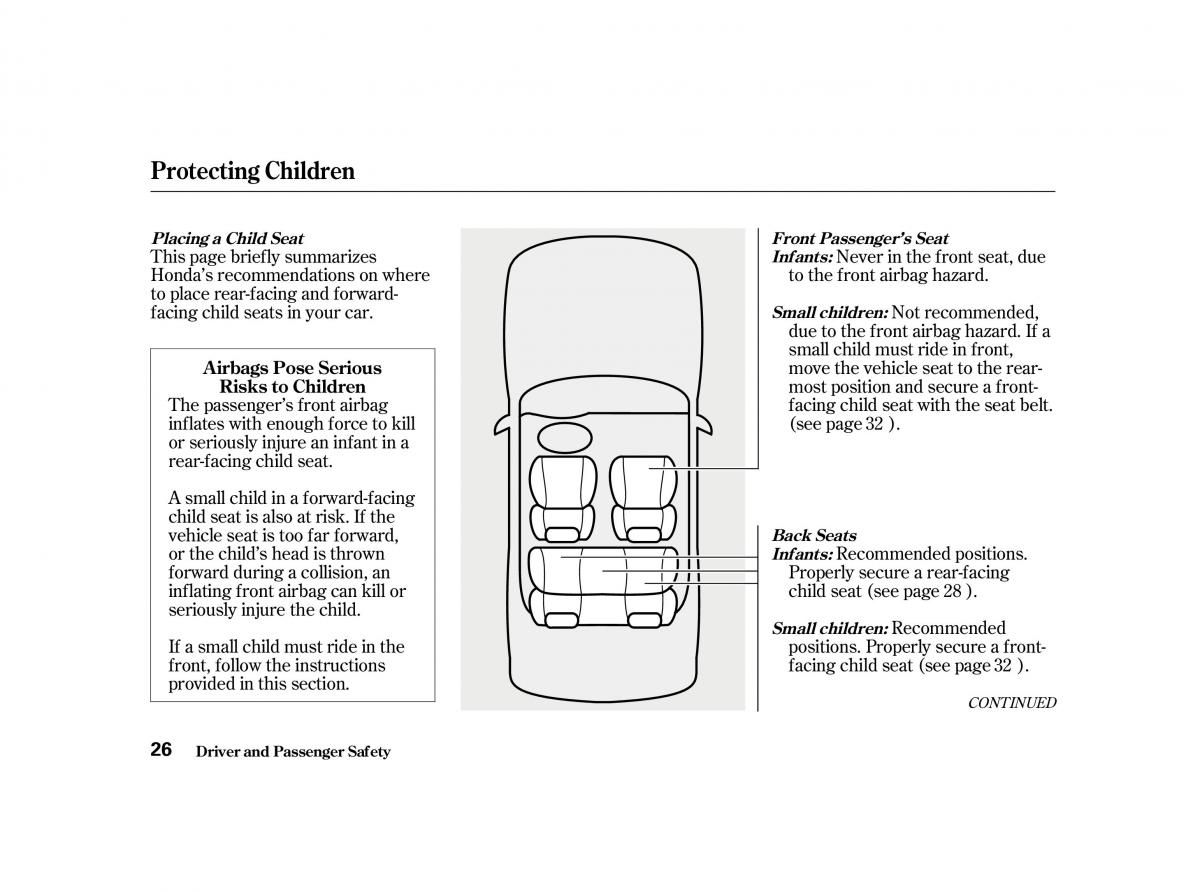 Honda Accord VI owners manual / page 25