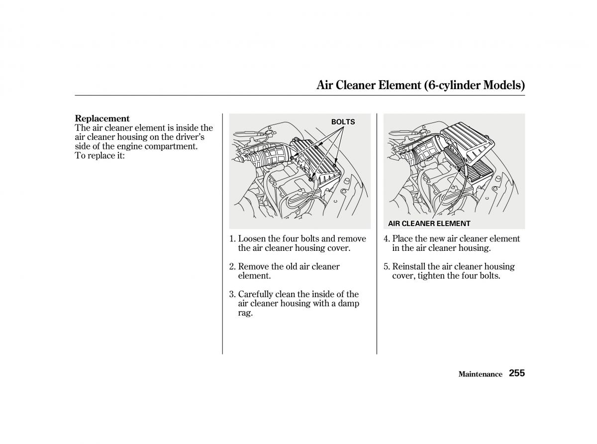 Honda Accord VI owners manual / page 254