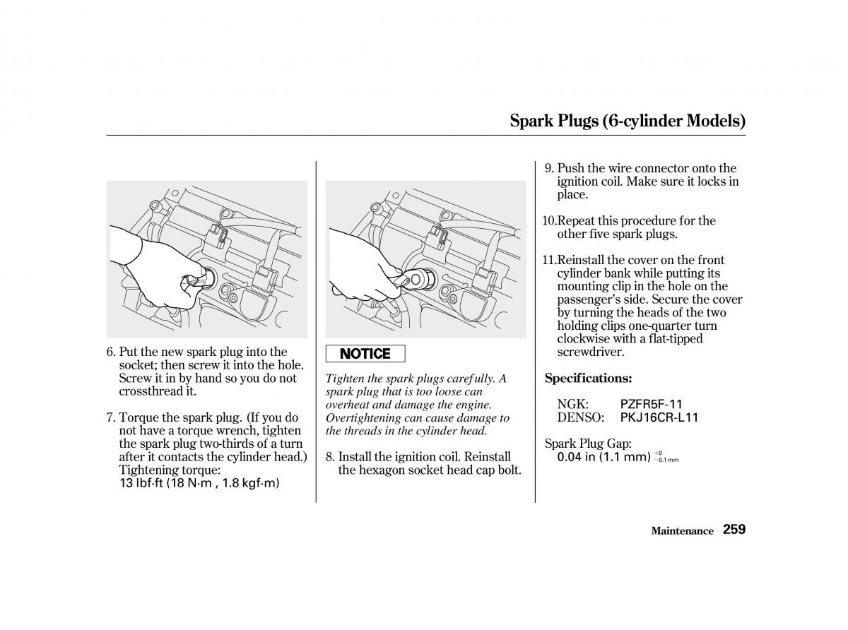 Honda Accord VI owners manual / page 258