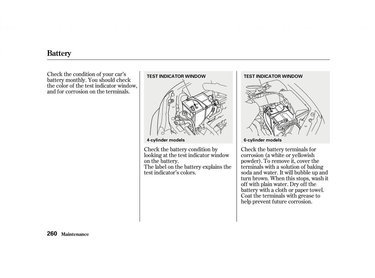 Honda Accord VI owners manual / page 259