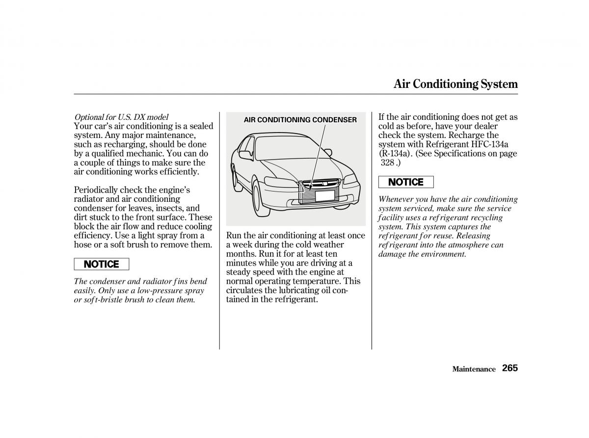 Honda Accord VI owners manual / page 264