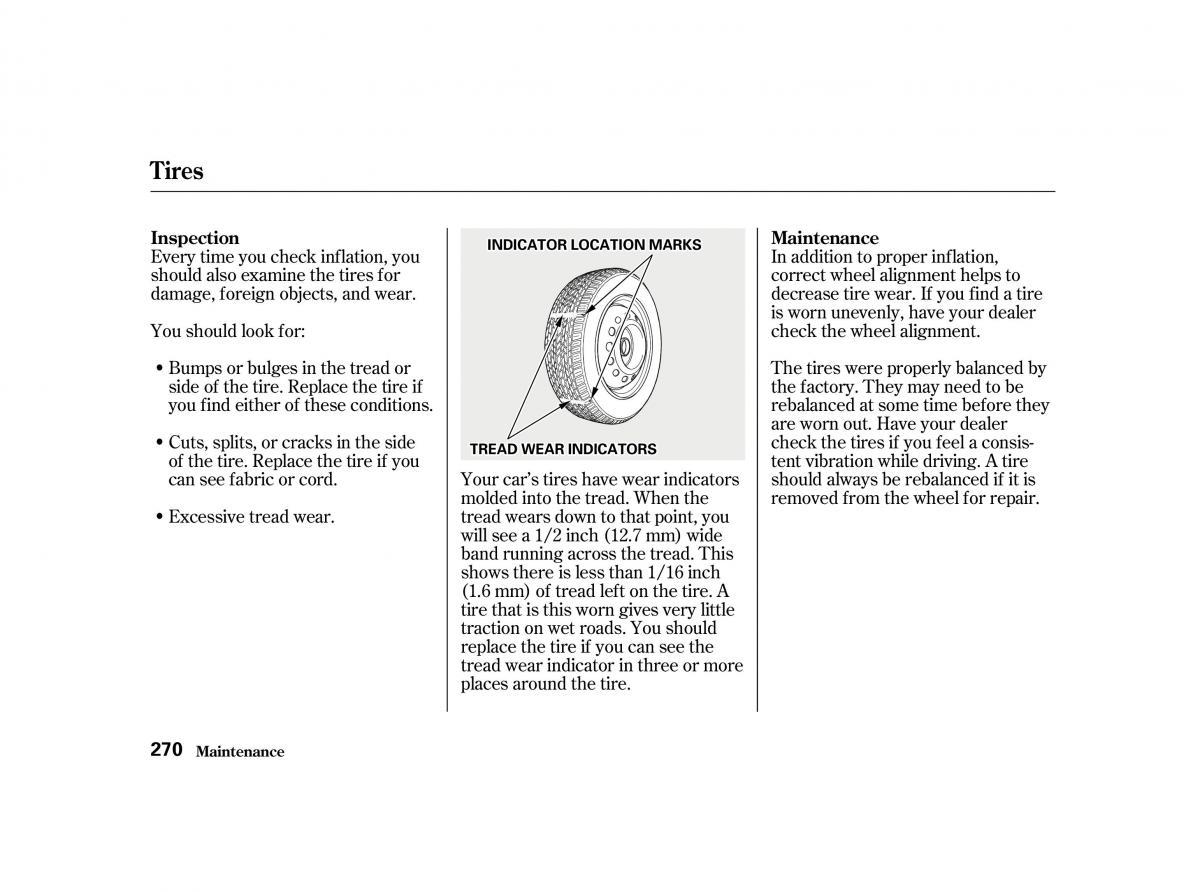 Honda Accord VI owners manual / page 269