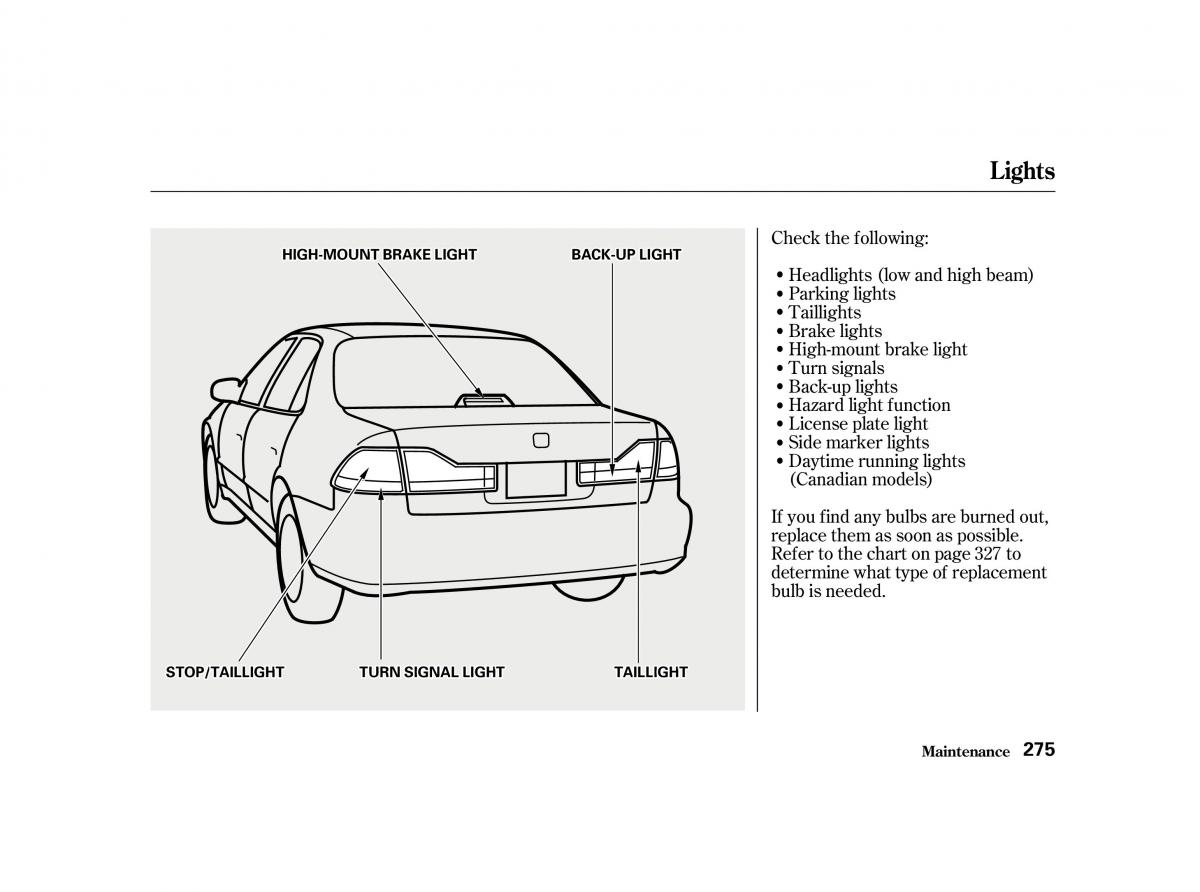 Honda Accord VI owners manual / page 274