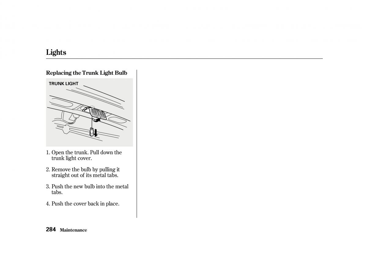 Honda Accord VI owners manual / page 283