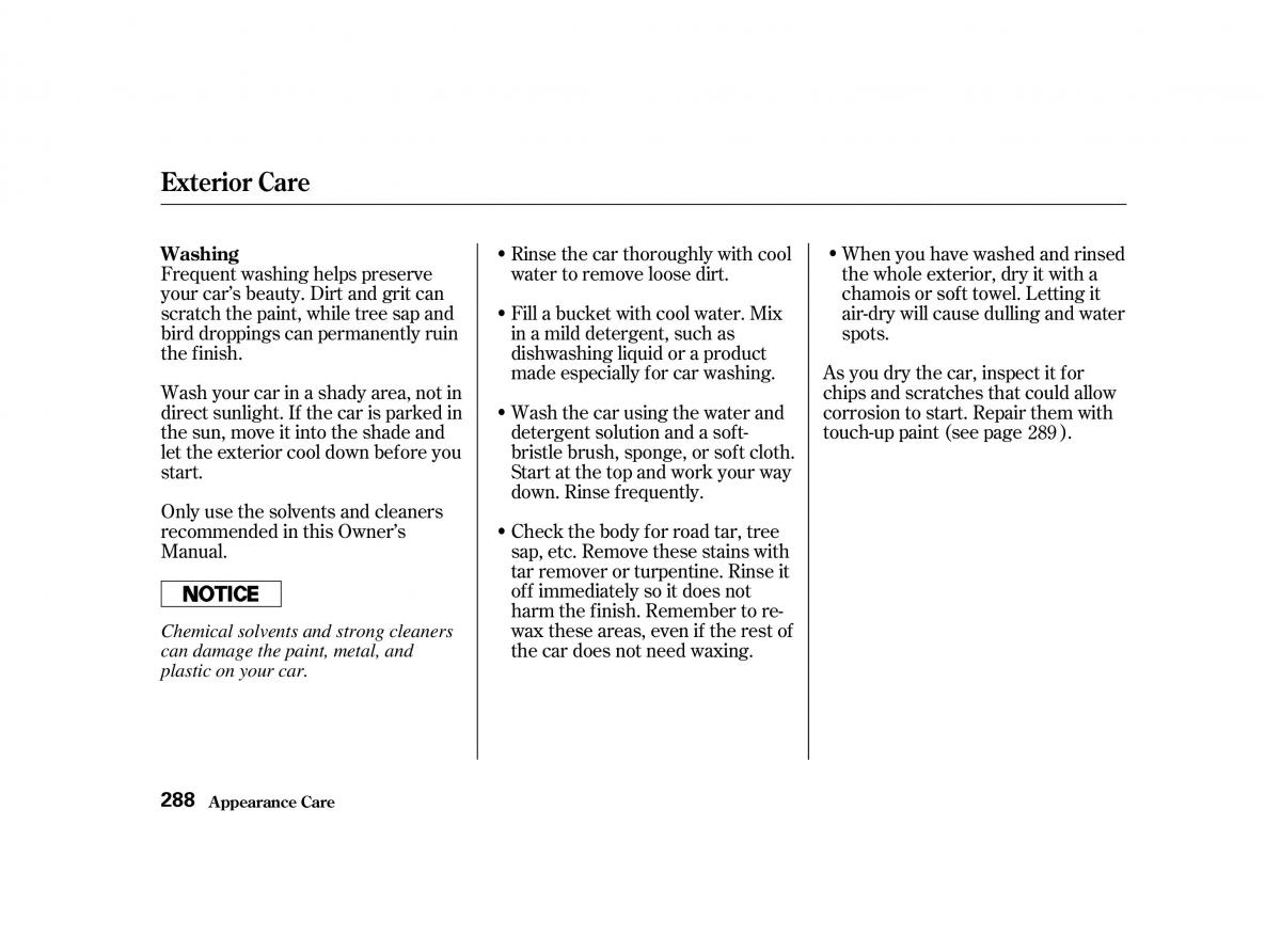 Honda Accord VI owners manual / page 287