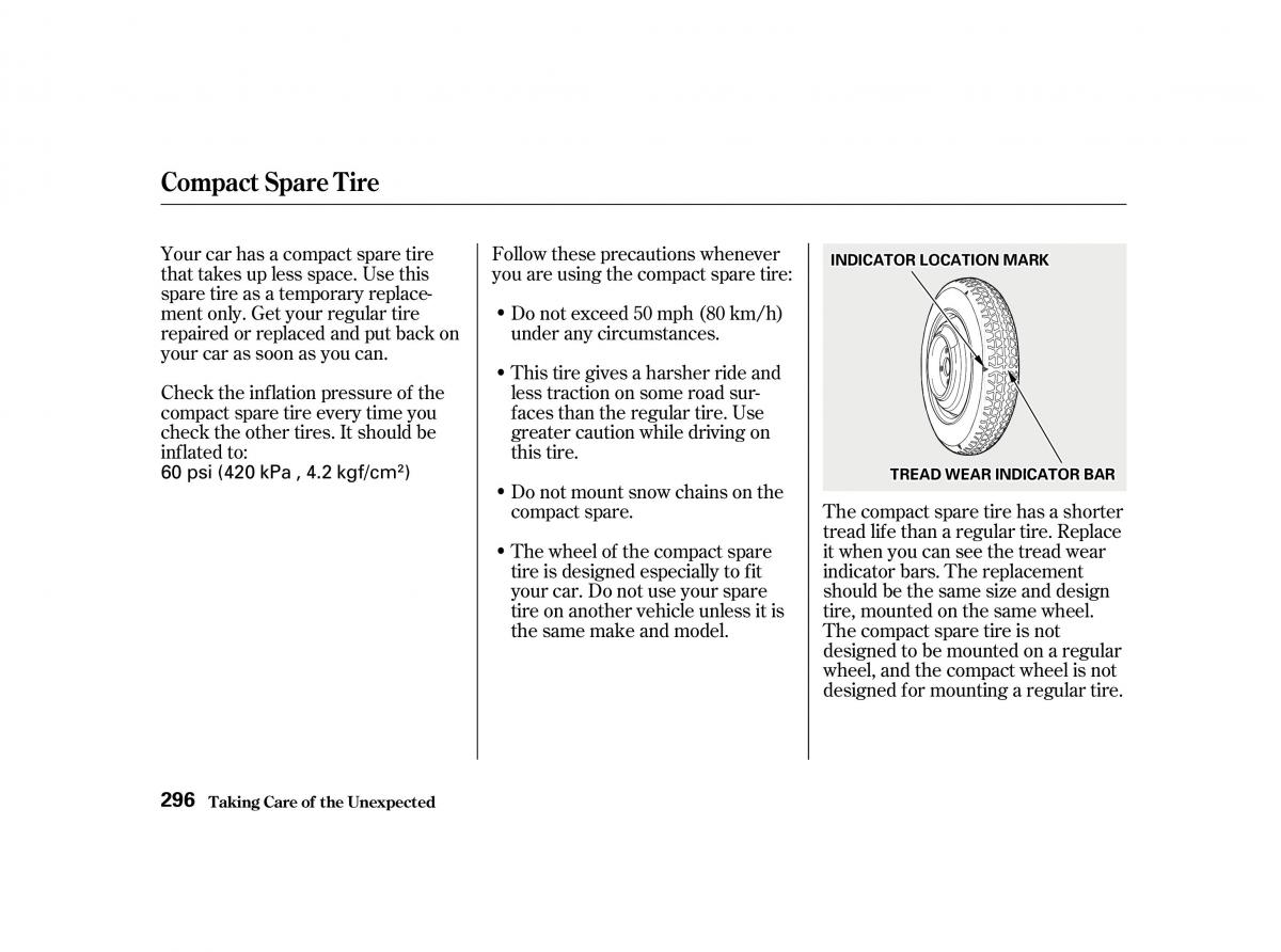 Honda Accord VI owners manual / page 295