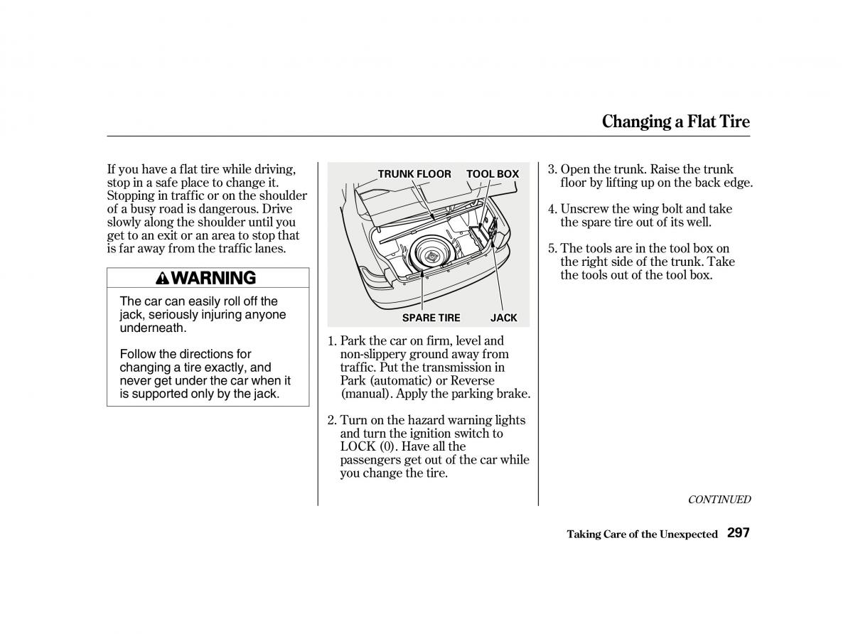 Honda Accord VI owners manual / page 296